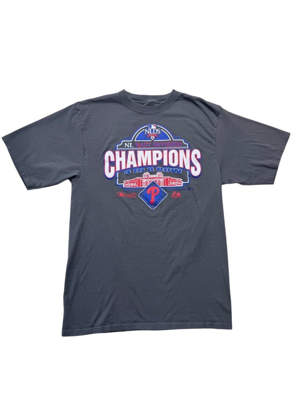 Philadelphia Phillies T-Shirt 2010 NL East Division Champions 4 in a Row Adult S